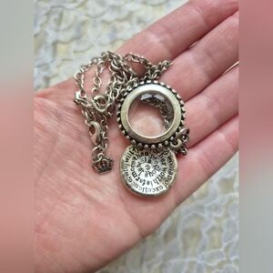 Premier Designs Proverbs Woman Reversible Silver Pendant Necklace